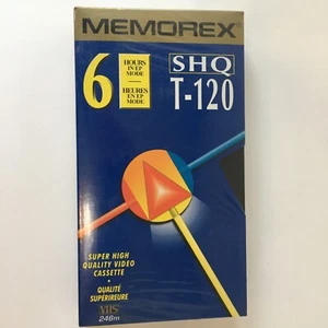 Memorex SHQ T-120 6 Hour Blank VHS Video Tapes (1) Tape New Sealed - Picture 1 of 10