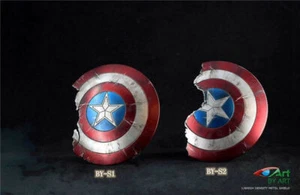 Escala 1/6 S1 S2 Capitán América Batalla Escudo Metal Dañado Modelo Accesorio - Imagen 1 de 8