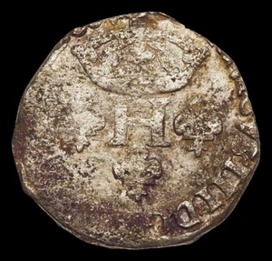 1578-1590 France Pinatelle 2 Sol Parisis Henri III Silver Medieval Coin 3.6g - Picture 1 of 3