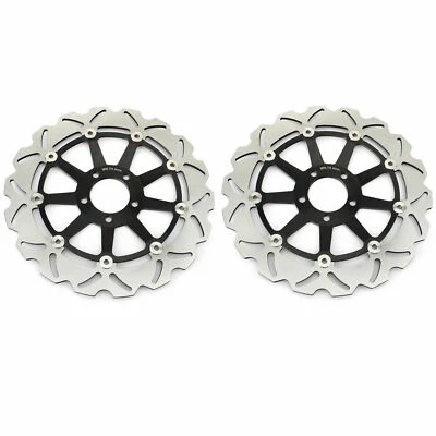 Par de rotores de freno delanteros para Kawasaki ZX7R ZX7RR NINJA 750 1996-2003 ZX12R 00-03 Foto 1 de 4