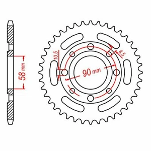 MTX Rear Sprocket 38T for Honda XL175 1973-1978 >520 - Picture 1 of 1