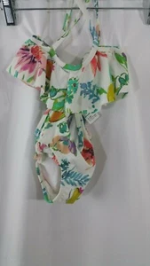 NWT 2 Piece Set Baby Girl Floral Swimming Suit Bikini Set UPF(50) 6-12 Months - Picture 1 of 10