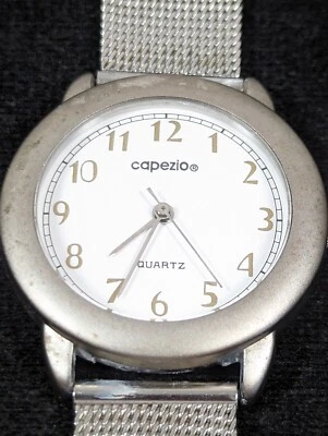 Collezio White Dial Round Silver Tone Case Mesh Band Watch - Image 1 of 4