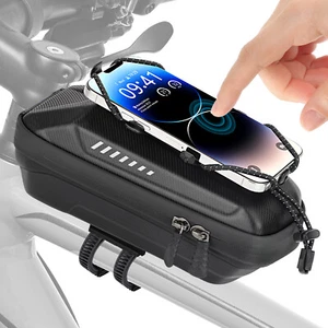 Bicycle Cycling Bike Front Top Tube Frame Bag MTB Waterproof Phone Holder Case - Picture 1 of 7