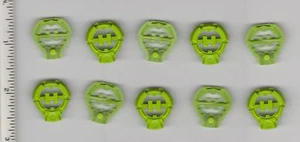 LEGO x10 Lime Hero Factory Chest Badge with 'H' and Flat Bottom NEW 2141 - Picture 1 of 1