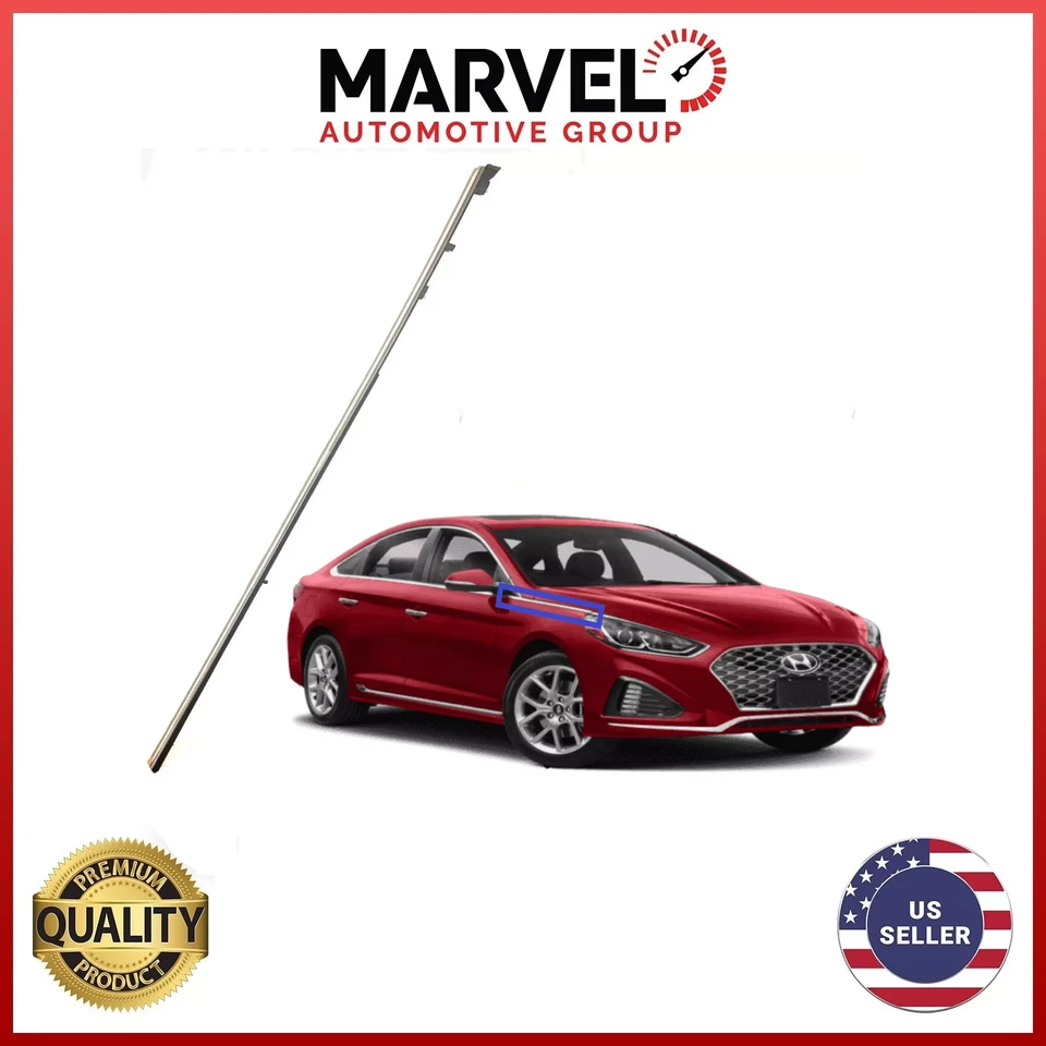 For Hyundai Sonata 2018-2019 Fender Chrome Garnish Molding Right Passenger Side - Image 1 of 4
