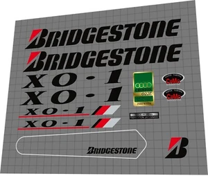 Juego de calcomanías con marco BRIDGESTONE XO-1 (1992) - Imagen 1 de 3