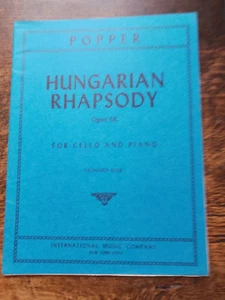 David Popper Hungarian Rhapsody Op 68 for cello and piano IMC sheet music - Picture 1 of 1