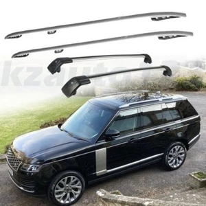 4 piezas rieles portaequipajes de techo aptos para Range Rover L405 SWB 2013-2021 barras portaequipajes plateadas - Imagen 1 de 11