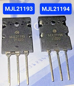 1Pair 2PCS GENUINE ONSEMI MJL21193 MJL21194 / TRANSISTOR / 2 PIECES, USA STOCK - Picture 1 of 1
