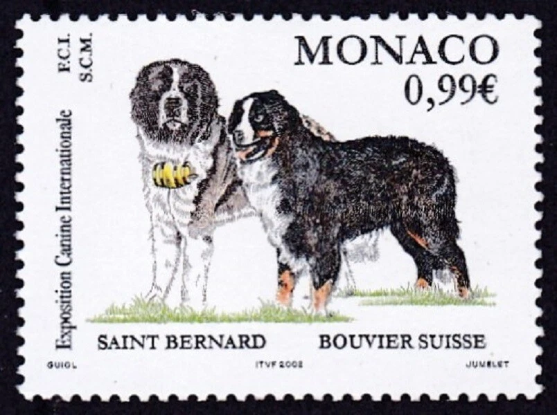 MÓNACO #2248 MNH EXPOSICIÓN CANINA INTERNACIONAL (ST. BERNARD & SWISS BOUVIER) Foto 1 de 1