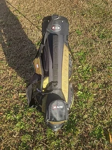 Ram Golf Bag Stand & Cover 3 Way Divider, 5 Pockets, Youth 31" Tall Black & Gold - Picture 1 of 8