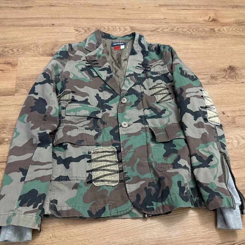 Chaqueta de Colección Triple Five Soul Para Hombre Pequeña Camuflada Blazer Abrigo Deportivo Foto 1 de 4