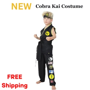 NEU Cobra Kai Kostüm Gi für Kinder, Karate DressUp Cosplay Halloween (Größe: S) - Bild 1 von 6