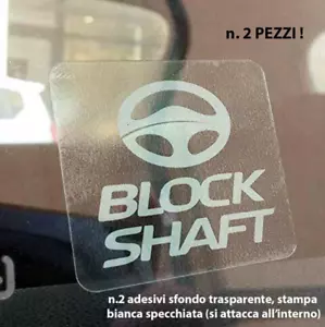 Adesivi Sticker Auto Moto antifurto BLOCK SHAFT Tuning camion camper gps tracker - Foto 1 di 4