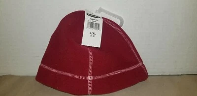 СТАРЫЙ ТЕМНО-ДЕТСКИЙ РАЗМЕР ТЕМНО-БОРДОВЫЙ / КРАСНЫЙ BEANNIE ШЛЯПА - L / XL (2T-3T) - Изображение 1 из 2