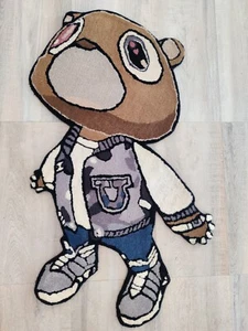 100 % Wolle 2 x 4 Fuß handgetufteter Teppich für Kinder Jugendliche Kanye West Abschluss Bär - Bild 1 von 23