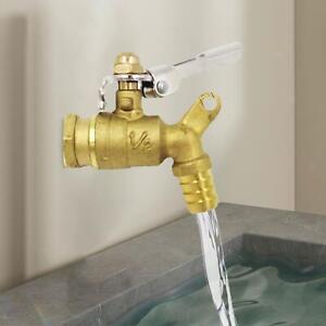 1/2" Lockable Brass Faucet Outdoor Brass Faucet for Outside Garden Workshop
