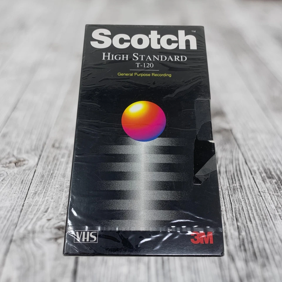 3m Scotch 2 Hour High Standard T-120 Blank VHS Cassette