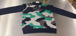 Gymboree Boys Sweater Size Large Grey/Blue/Green NWT - Picture 1 of 18