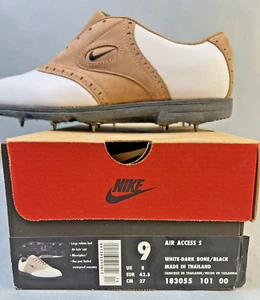 Vintage NIKE Air Access S Plus Leather GOLF SHOES Men's Size 9 NIB - Picture 1 of 5