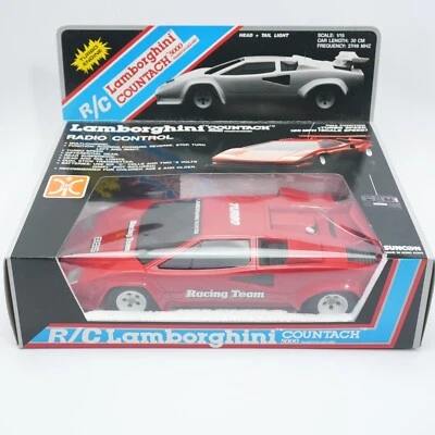 NEW VTG LAMBORGHINI COUNTACH 5000 QV RC Car SUNCON Radio Controlled Shack NOS - Image 1 of 4