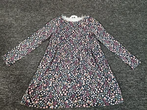 H&M Girls Black Floral Dress Long Sleeve Size 6 - Picture 1 of 8
