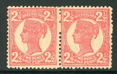 Queensland  1898 2½p  Rose SG 236 Pair Mint D414 ⭐⭐⭐⭐⭐⭐ - Image 1 of 2