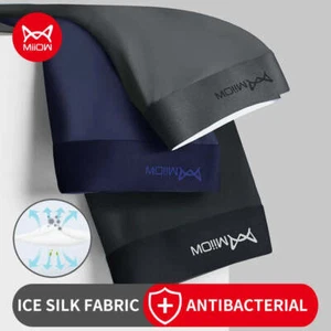 3pcs Ice Silk Mens Boxer Shorts Underwear Antibacterial - Picture 1 of 15