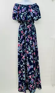 Maxi Vestido Show Me Your Mumu Nuevo con Etiquetas S Multicolor Hombro Descubierto Floral Hacienda - Imagen 1 de 10