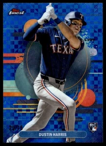 2025 Topps Finest BLUE XFRACTOR Dustin Harris Rookie /75 #127 C05 - Picture 1 of 2