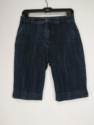 NYDJ Size 4 Dark Wash Denim Stretch Jean Shorts - Image 1 of 4