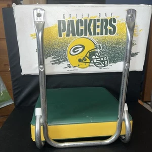 Vintage Green Bay Packers Chair Bleacher Stadium Cushion Folding Seat NFL 1996 - Picture 1 of 4