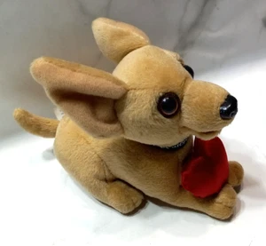 Yo Quiero Taco Bell Chihuahua Perro Corazón San Valentín 6" Muñeco de Peluche Parlante Funciona - Imagen 1 de 10