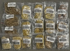 Lot of New Jewelry Making Supplies Bead Strands Gold Hematite FREE SHIPPING - Picture 1 of 6