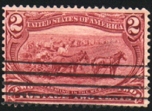 25619 USA 1893 Stamp Scott #286 Farming in the West  Fine Used Clean Back - Image 1 of 1