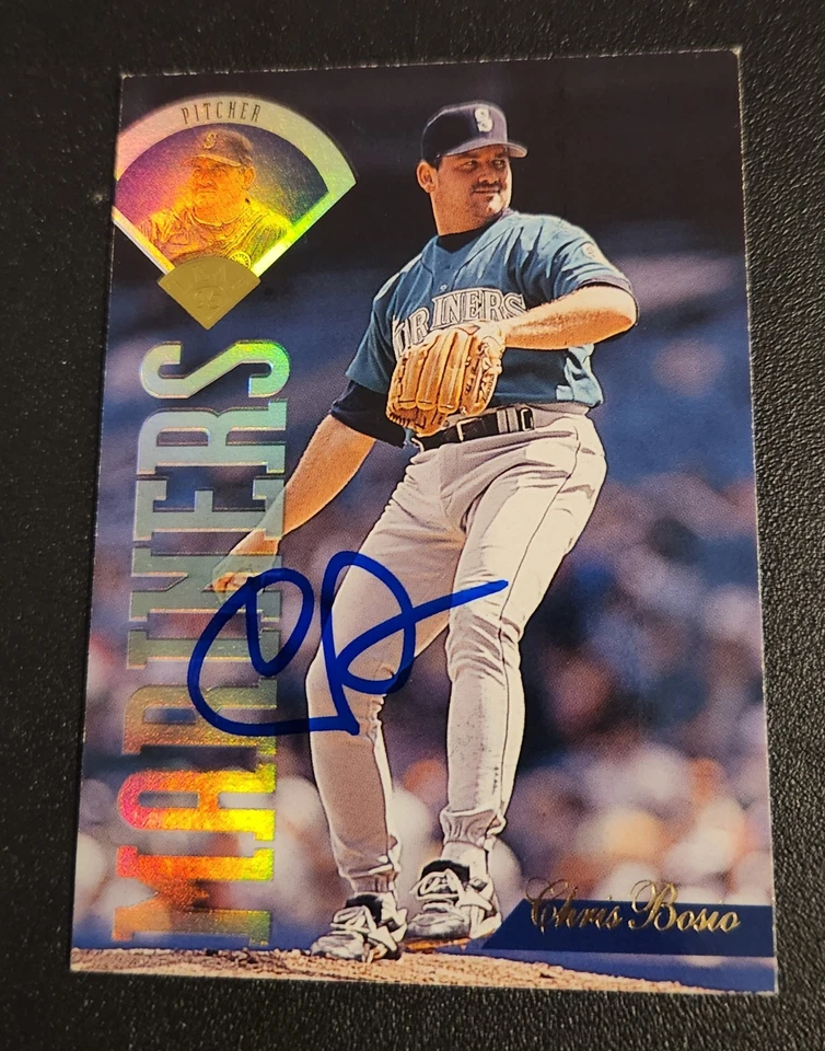 Chris Bosio Autograph Signed 1995 Leaf Seattle Mariners - Image 1 of 1