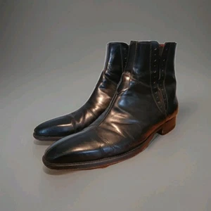 Jeffery West MUSE Hombres Cuero Negro Chelsea Botas Reino Unido 8 - Imagen 1 de 17