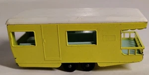Remolque Lesney Matchbox #23-D 1965 caravana amarillo - gran forma - Imagen 1 de 10