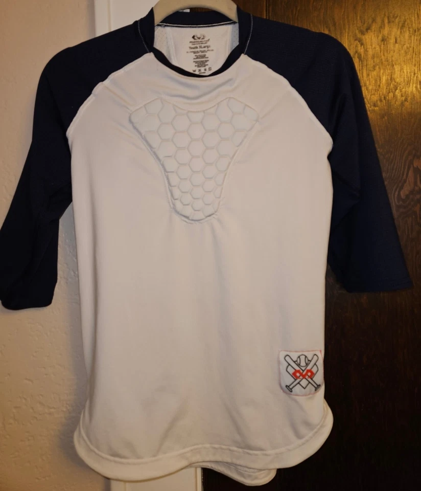 Camisa de béisbol McDavid Hexpad Youth XL Sternum manga 3/4 protector de pecho Foto 1 de 3