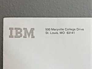 Vintage 1986 * IBM * Computer Company Envelope. Original IBM Item from St. Louis - Picture 1 of 8