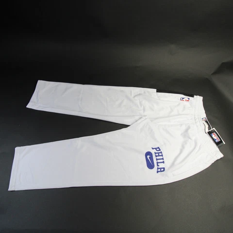 Philadelphia 76ers Nike NBA Authentics Dri-Fit Athletic Pants Men's White New Cover