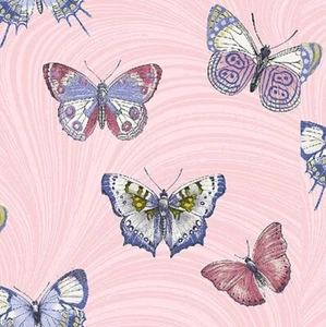 Totally Tulipanes - Mármol Mariposa - Rosa Pétalo por Jackie Robinson, tela de algodón - Imagen 1 de 2