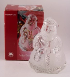 Walther-Glas Winter Dreams St. Nicholas Glass Candleholder Santa Germany - Picture 1 of 7