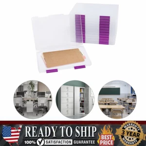 12 PCS Plastic Document Storage Cases Documents Magazines Holders Clear File Box - Picture 1 of 24