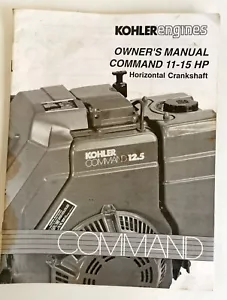 Kohler Engine Command 11-15HP Horizontal Crankshaft Owner's Manual TP2473B(c226) - Picture 1 of 4