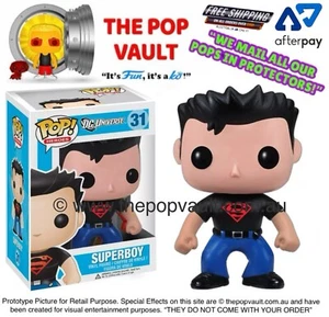 FUNKO POP VINYL DC COMICS SUPER HEROES 31 SUPERBOY BNIB PROTECTOR - Bild 1 von 7
