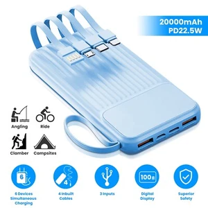 Portable Charger 20000mAh, Fast Charging Power Bank USB C, Travel Charging Bank - Picture 1 of 42