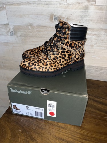 Stivali da escursionismo medi Timberland donna stampa ghepardo peli di polpaccio 8 5