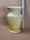 Yellow and White Mid-Century American Pottery Brush Vase #708,  7" Tall